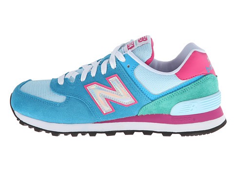 new balance 574 bleu turquoise rose